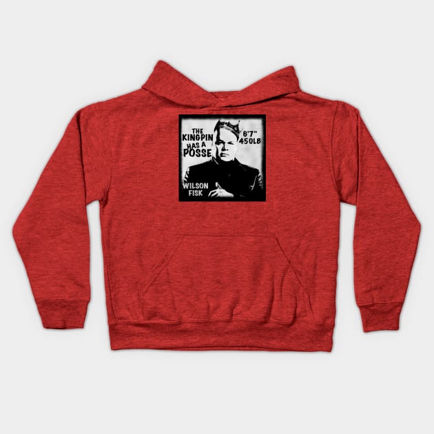 The Kingpin Has a Posse Kids Hoodie by HeroMoviePod